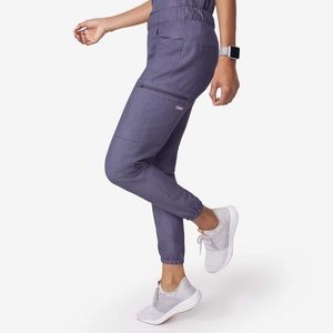 Figs Heather Denim Scrub Set